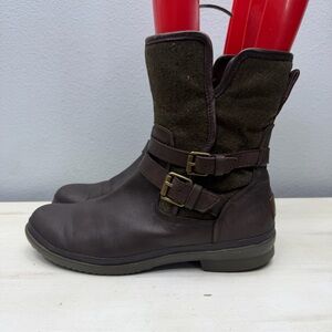 Ugg Brown Leather Simmens Boots Size 8